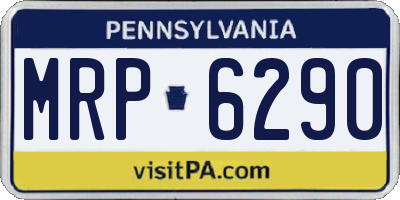 PA license plate MRP6290