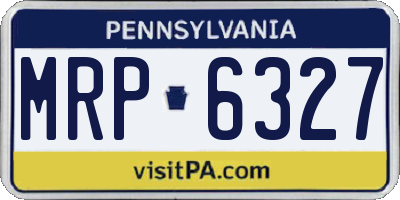 PA license plate MRP6327