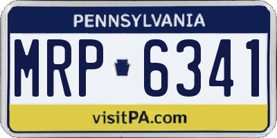 PA license plate MRP6341