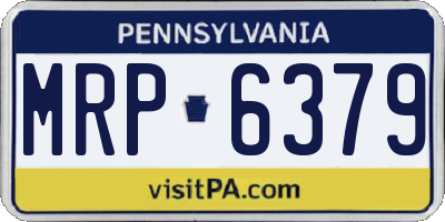 PA license plate MRP6379
