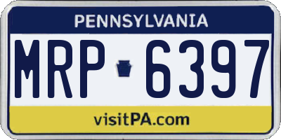 PA license plate MRP6397