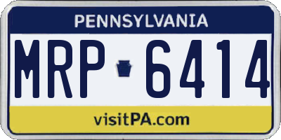 PA license plate MRP6414
