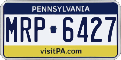 PA license plate MRP6427