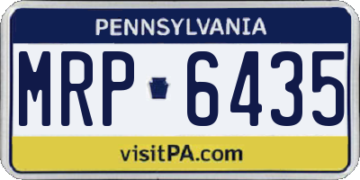 PA license plate MRP6435