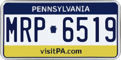 PA license plate MRP6519