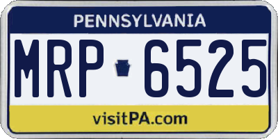 PA license plate MRP6525