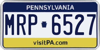 PA license plate MRP6527