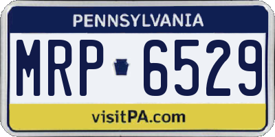 PA license plate MRP6529
