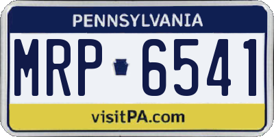 PA license plate MRP6541