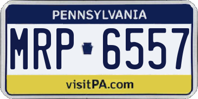 PA license plate MRP6557
