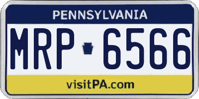 PA license plate MRP6566