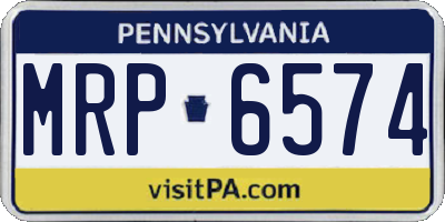 PA license plate MRP6574