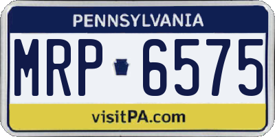 PA license plate MRP6575