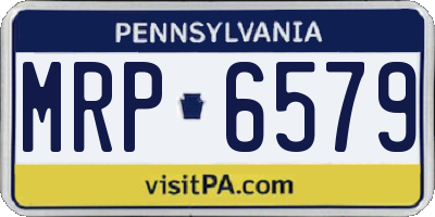 PA license plate MRP6579