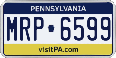 PA license plate MRP6599