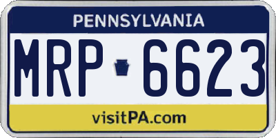 PA license plate MRP6623