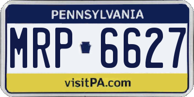 PA license plate MRP6627