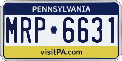 PA license plate MRP6631