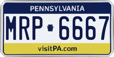 PA license plate MRP6667