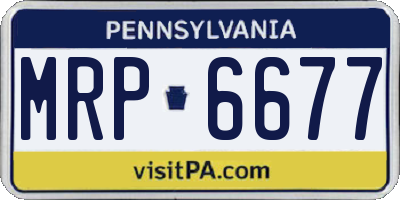 PA license plate MRP6677