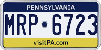 PA license plate MRP6723
