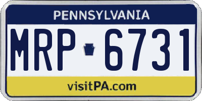 PA license plate MRP6731