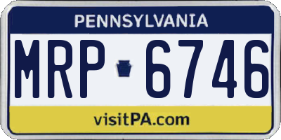 PA license plate MRP6746