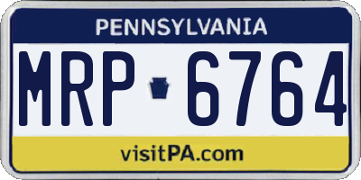 PA license plate MRP6764