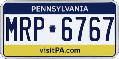 PA license plate MRP6767