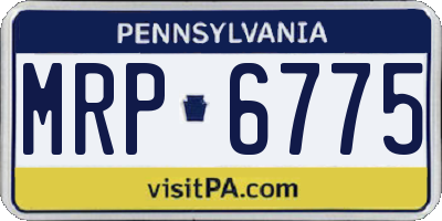 PA license plate MRP6775