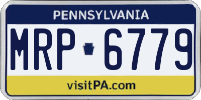 PA license plate MRP6779