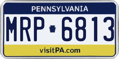 PA license plate MRP6813