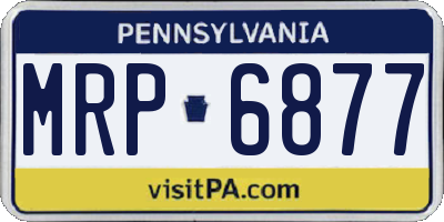 PA license plate MRP6877