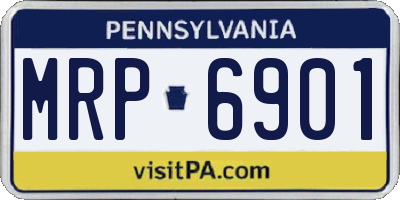PA license plate MRP6901