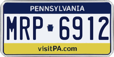PA license plate MRP6912