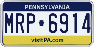 PA license plate MRP6914
