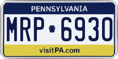 PA license plate MRP6930