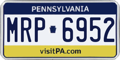 PA license plate MRP6952