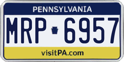 PA license plate MRP6957