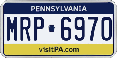 PA license plate MRP6970