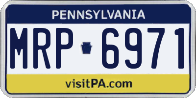 PA license plate MRP6971
