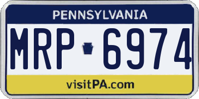 PA license plate MRP6974