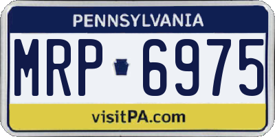 PA license plate MRP6975