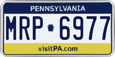 PA license plate MRP6977