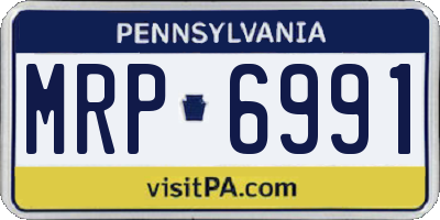PA license plate MRP6991