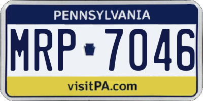 PA license plate MRP7046