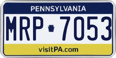 PA license plate MRP7053