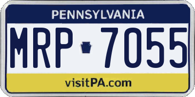 PA license plate MRP7055