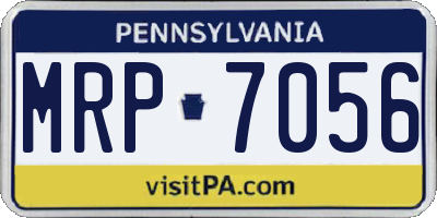 PA license plate MRP7056
