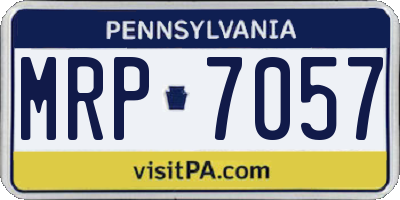 PA license plate MRP7057